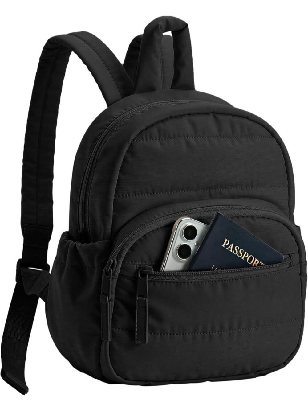 Women's 02-black Lightweight Adjustable Straps Large Capacity Bookbag